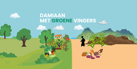 foto: Damiaan met groene vingers