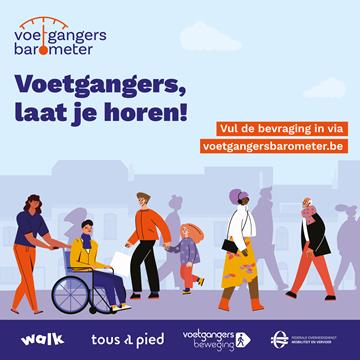 Voetgangersbarometer: voetgangers, laat van je horen!